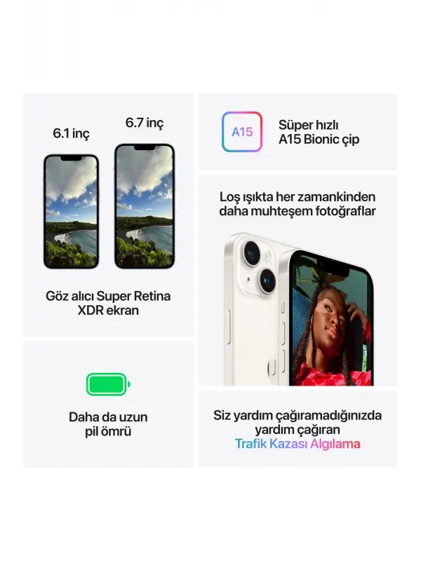 iPhone 14 128 GB Mavi