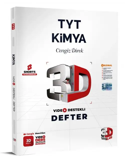 3D Tyt Kimya Video Destekli Defter