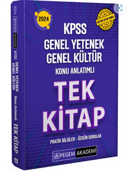 2024 KPSS Genel Yetenek Genel Kültür Konu Anlatımlı Tek Kitap