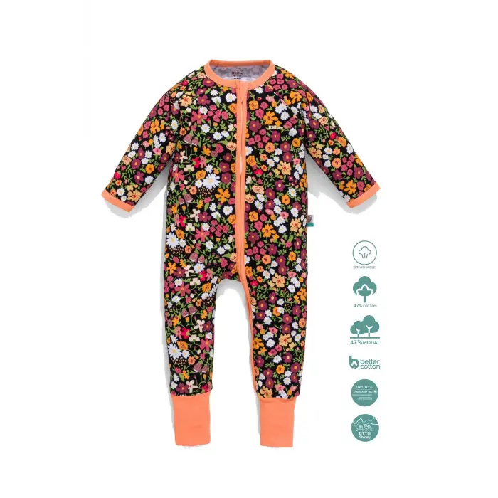 1.0 Tog Floral Zee-suit Nb Turuncu