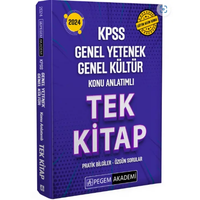 2024 KPSS Genel Yetenek Genel Kültür Konu Anlatımlı Tek Kitap