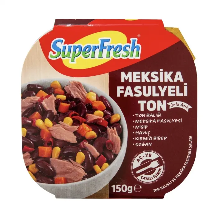 SuperFresh Meksika Fasulyeli Ton 150 gr (Asrın K.)