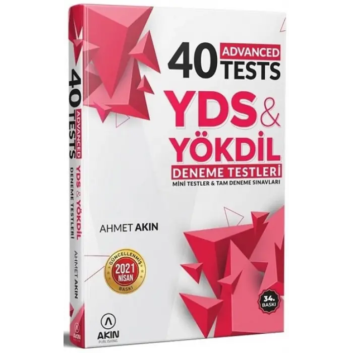 Akın Publishing YDS YÖKDİL İngilizce 40 Advanced Tests