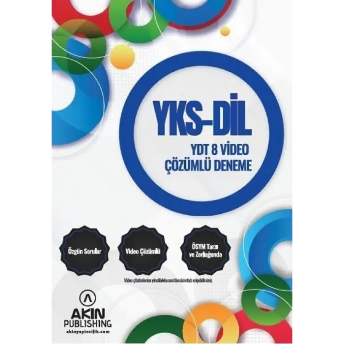 Akın Publishing YKS DİL YDT 8 Deneme Video Çözümlü