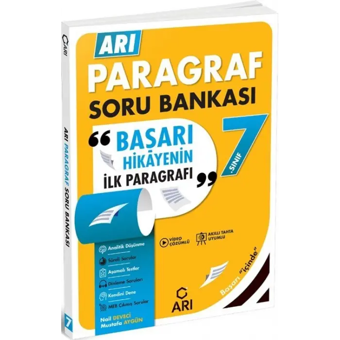 Arı Yayıncılık 7. Sınıf Paragraf Soru Bankası