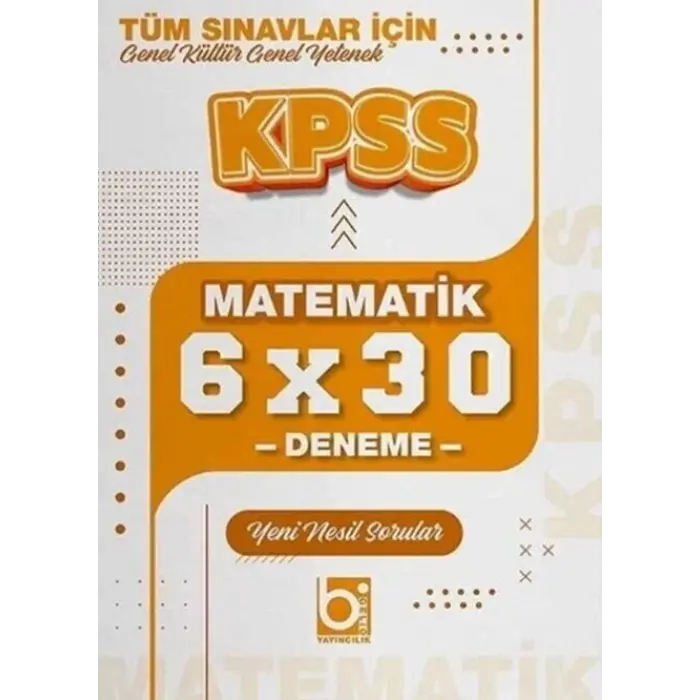 Bigelio Yayıncılık KPSS Matematik 6x30 Deneme