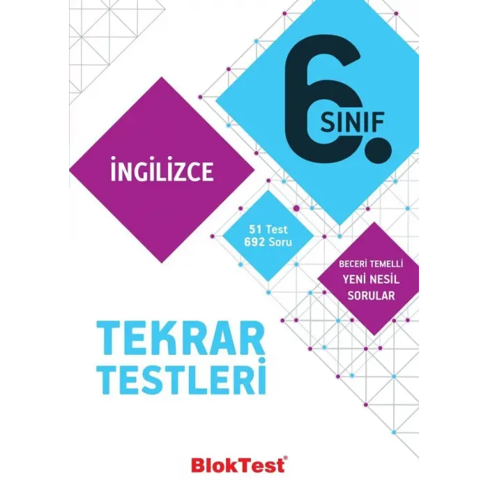 Bloktest Yayınları 6. Sınıf İngilizce Tekrar Testleri