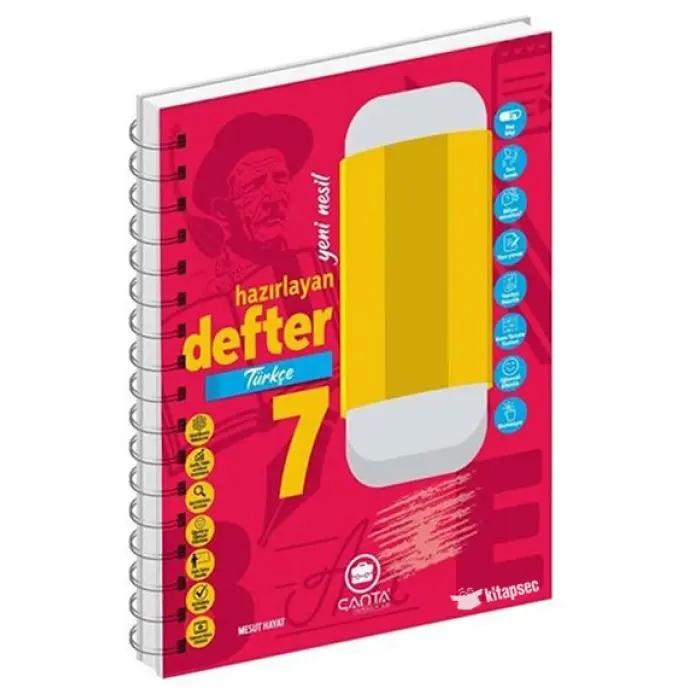 Çanta Yayınları 7. Sınıf Türkçe Okula Yardımcı Hazırlayan Defter