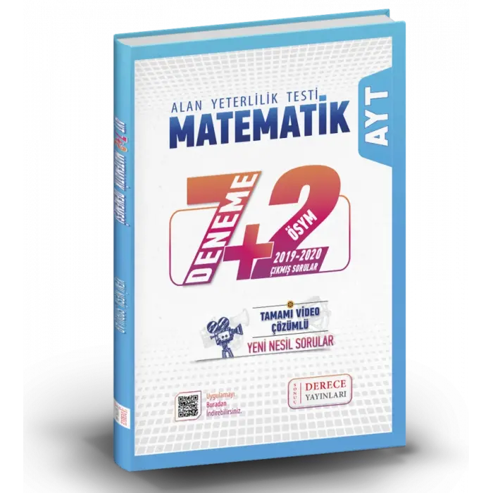 Derece Yayınları AYT Matematik 7+2 Deneme Sınavı