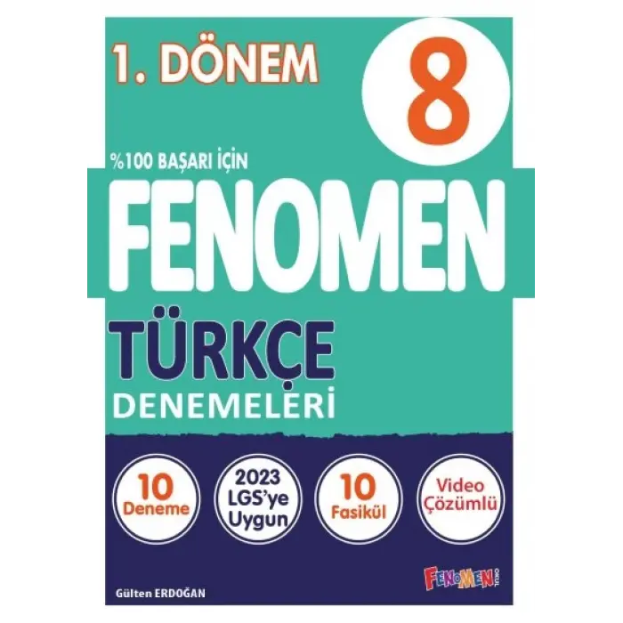 Fenomen 8. Sınıf Türkçe 1.Dönem Denemeleri (10 DENEME)