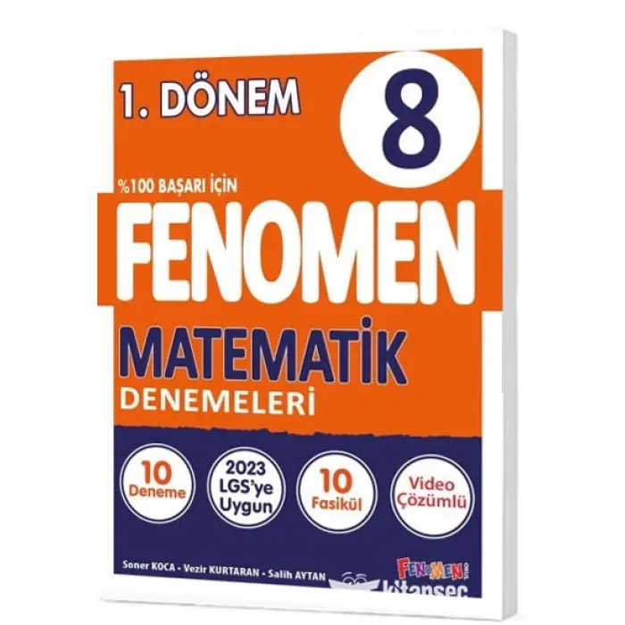Fenomen Kitap 8.Sınıf Matematik 1.Dönem Denemeleri (10 Deneme)