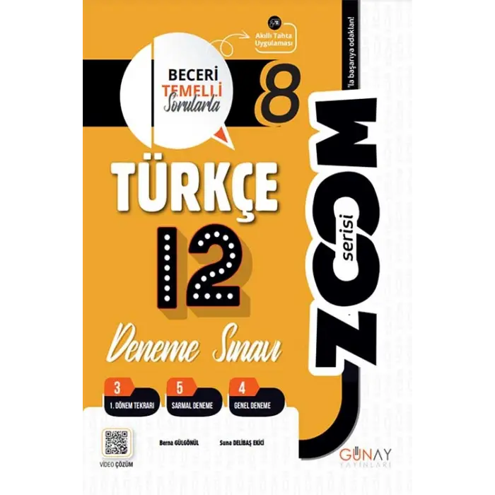 Günay Yayınları 8. Sınıf Türkçe Branş Denemeler