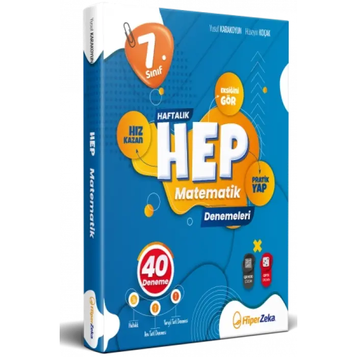 Hiper Zeka 7. Sınıf Haftalık HEP Matematik 40 Deneme