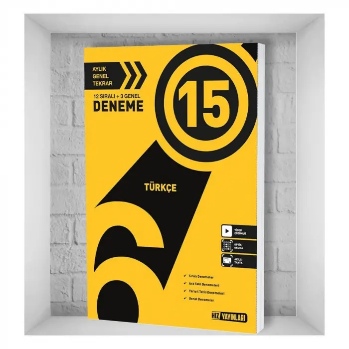 Hız Yayınları 6. Sınıf Türkçe 15 Li Deneme