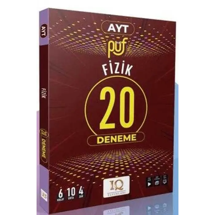 IQ Yayınları AYT Fizik Püf 20`li Deneme