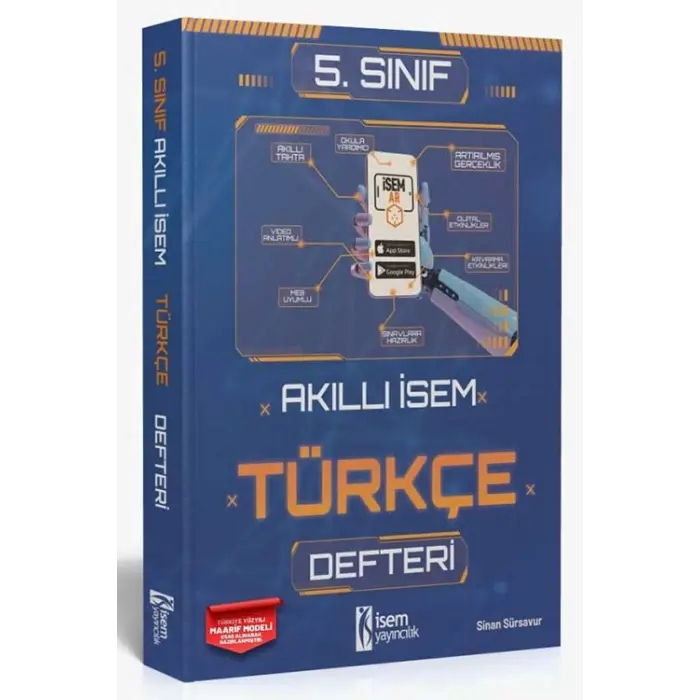 İsem Yayıncılık 2025 Akıllı İsem 5. Sınıf Türkçe Defteri