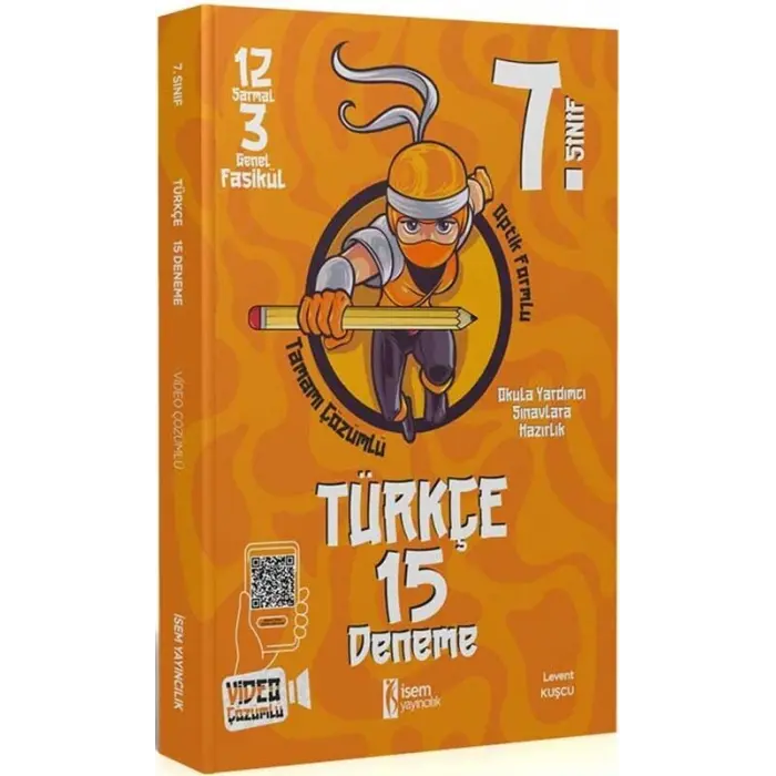 İsem Yayınları 7. Sınıf Türkçe 15 Deneme