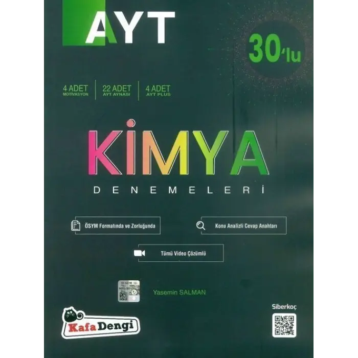 Kafa Dengi Yayınları Ayt Kimya 30 Lu Deneme