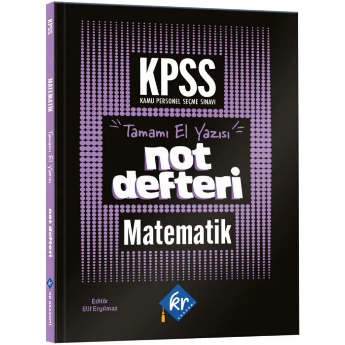 KR Akademi KPSS Matematik Problemler Konu Anlatımı Defteri