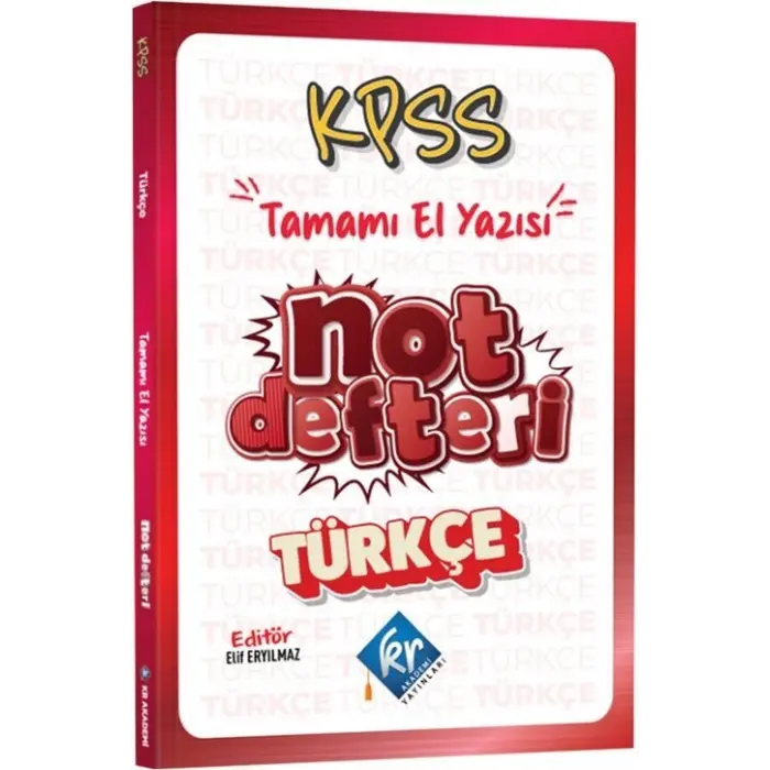 KR Akademi KPSS Türkçe Konu Anlatımlı Not Defteri