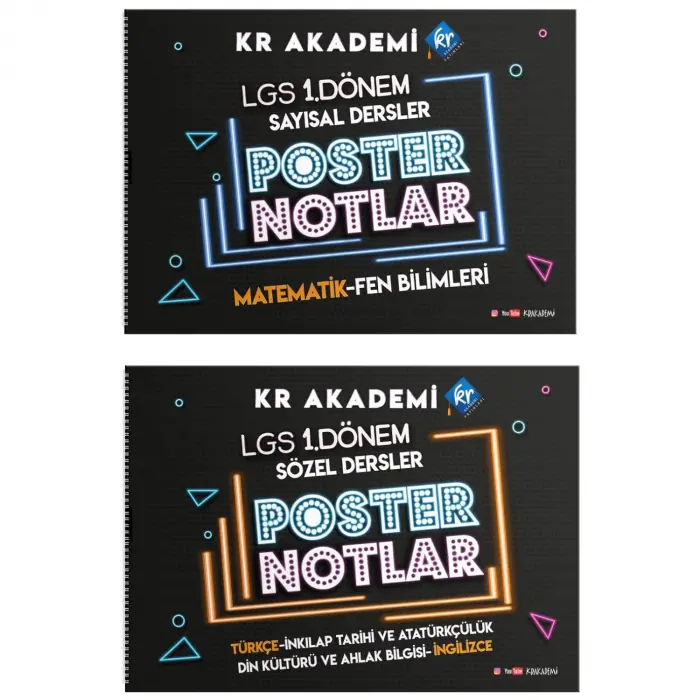 KR Akademi LGS 1. Dönem Poster Notlar Seti