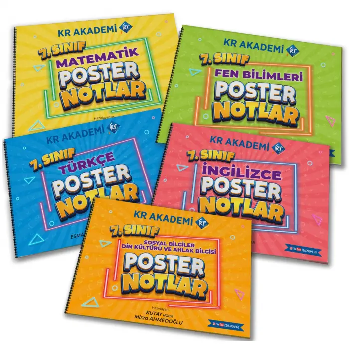 Kr Akademi Yayınları 7. Sınıf Poster Notlar Seti