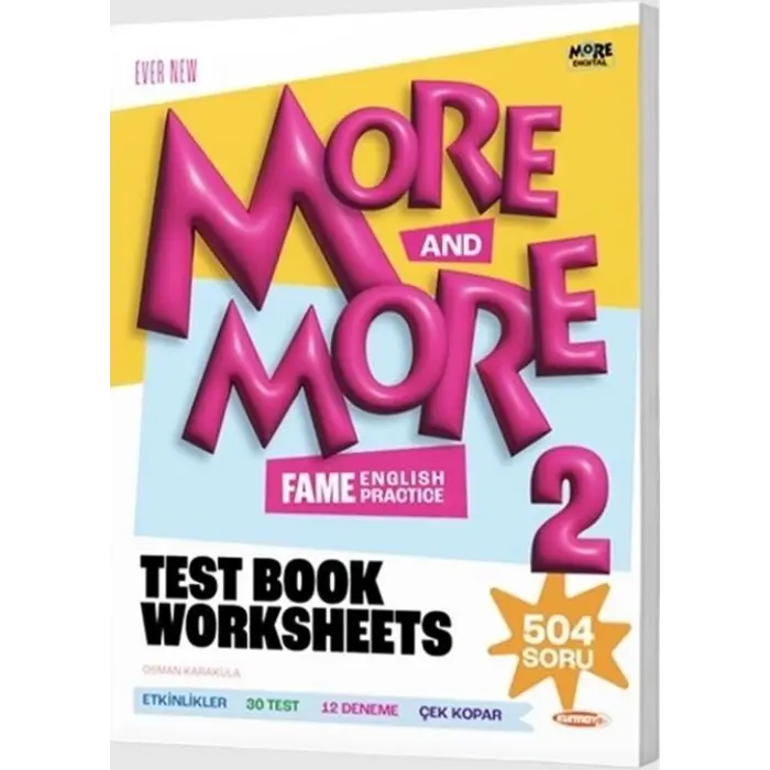 Kurmay ELT 2. Sınıf More and More English Worksheets Test Book