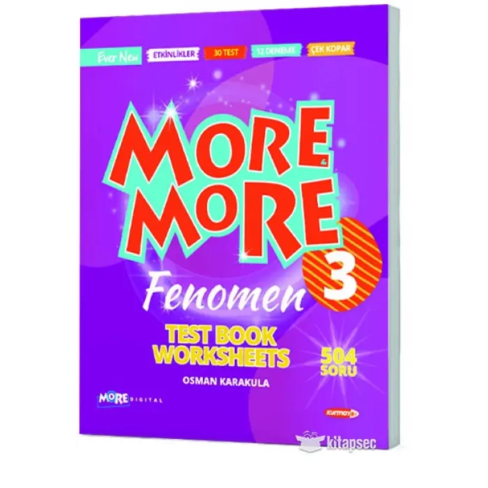 Kurmay ELT New More More English 3 Worksheets Test Book