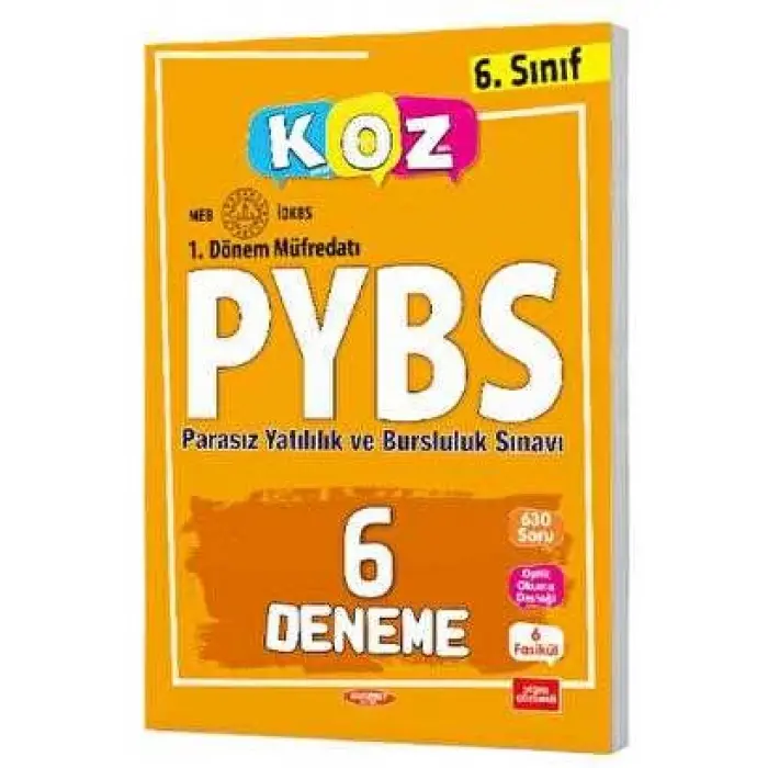 Kurmay Yayınları KOZ 6. Sınıf PYBS 6 Deneme