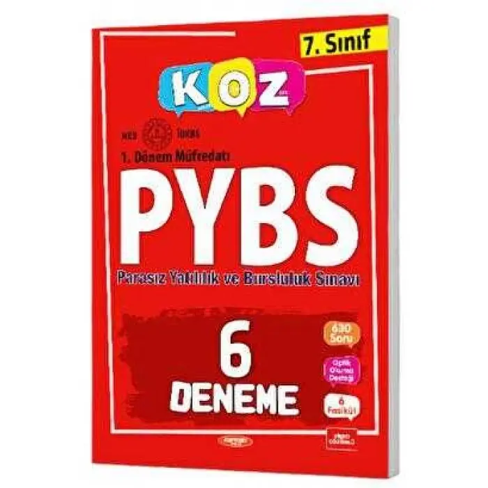 Kurmay Yayınları KOZ 7. Sınıf PYBS 6 Deneme