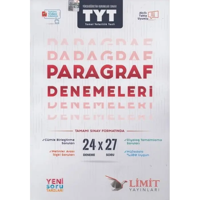 Limit Yayınları TYT Paragraf 24X27 Denemeleri