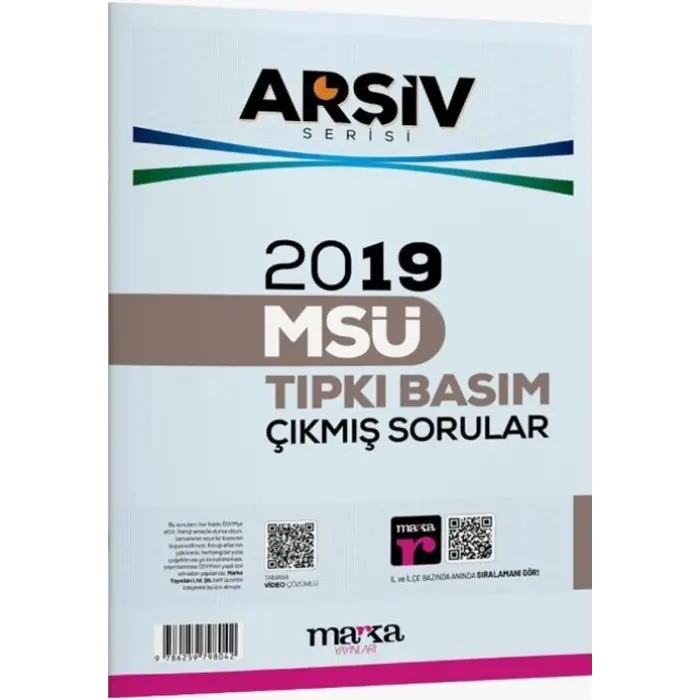 Marka Yayınları 2019 MSÜ Tıpkı Basım Çıkmış Sorular