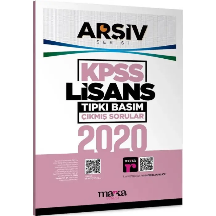 Marka Yayınları 2020 KPSS Lisans Arşiv Serisi Tıpkı Basım Çıkmış Sorular
