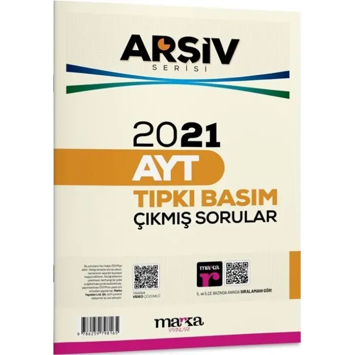 Marka Yayınları 2021 AYT Arşiv Serisi Tıpkı Basım Çıkmış Sorular