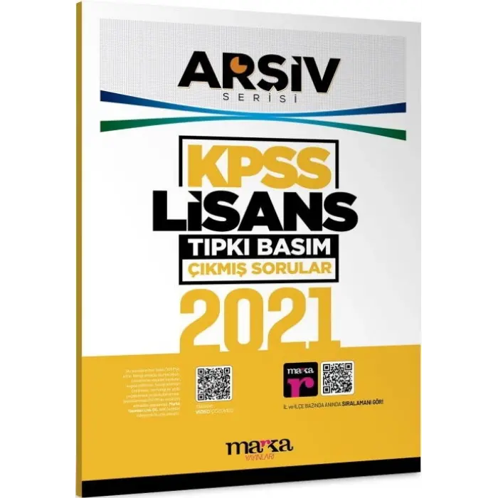Marka Yayınları 2021 KPSS Lisans Arşiv Serisi Tıpkı Basım Çıkmış Sorular