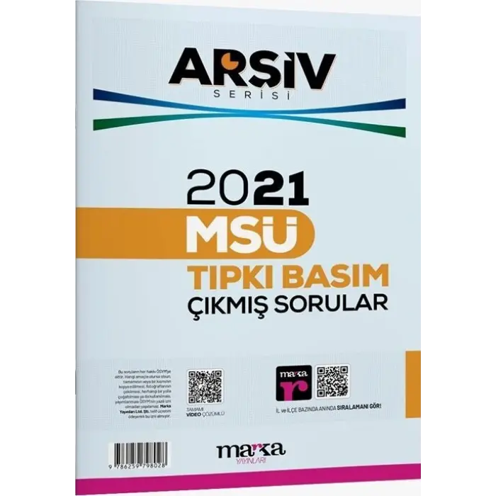 Marka Yayınları 2021 MSÜ Tıpkı Basım Çıkmış Sorular