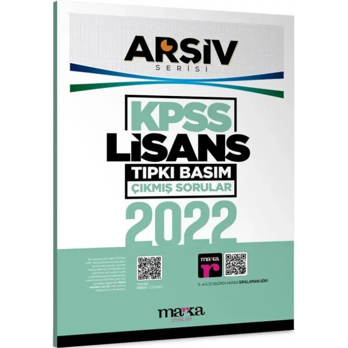 Marka Yayınları 2022 KPSS Lisans Arşiv Serisi Tıpkı Basım Çıkmış Sorular
