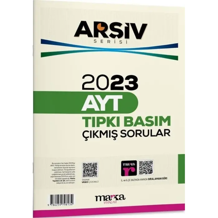 Marka Yayınları 2023 AYT Arşiv Serisi Tıpkı Basım Çıkmış Sorular