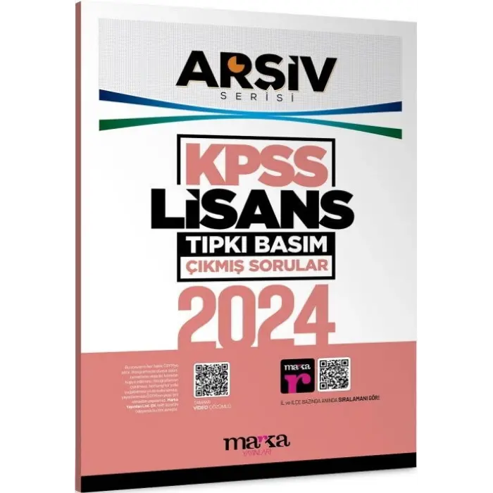 Marka Yayınları 2024 KPSS Lisans Arşiv Serisi Tıpkı Basım Çıkmış Sorular