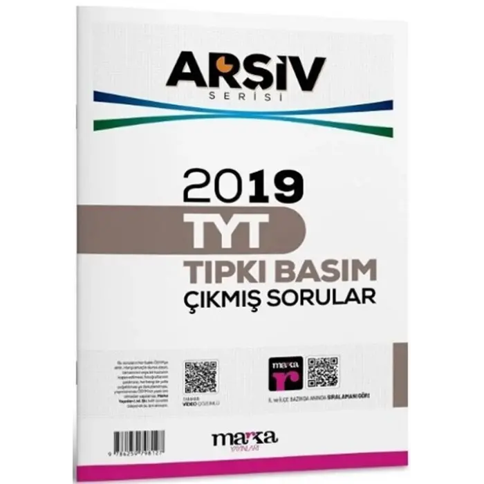 Marka Yayınları TYT Arşiv Serisi 2019 Çıkmış Sorular Tıpkı Basım