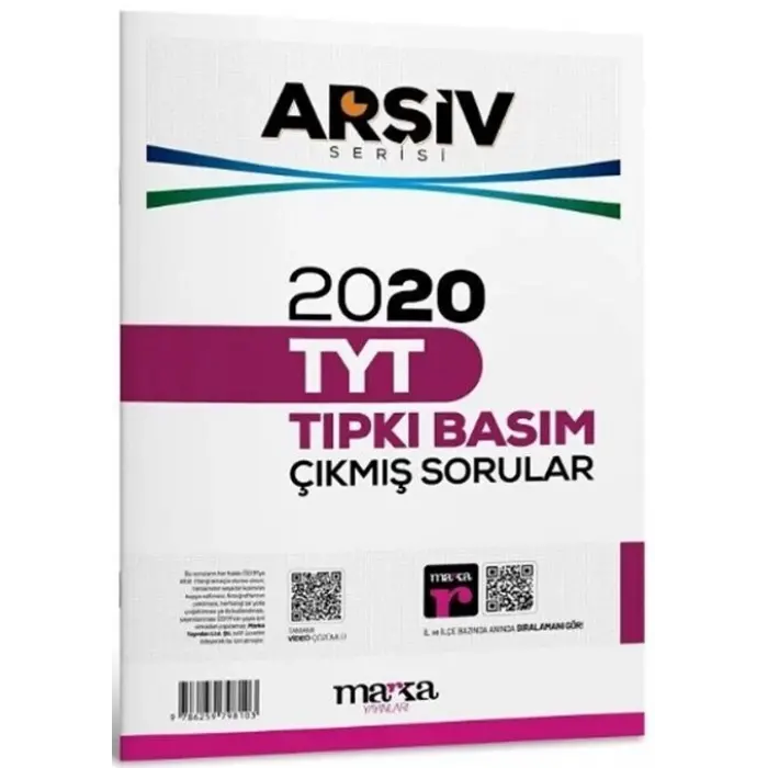 Marka Yayınları TYT Arşiv Serisi 2020 Çıkmış Sorular Tıpkı Basım