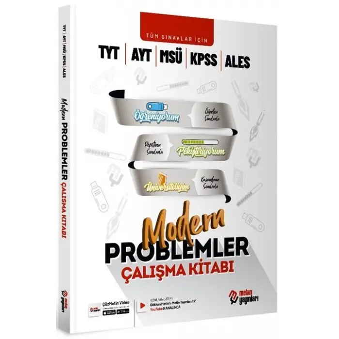 Metin Yayınları Tüm Sınavlar İçin Modern Problemler Çalışma Kitabı