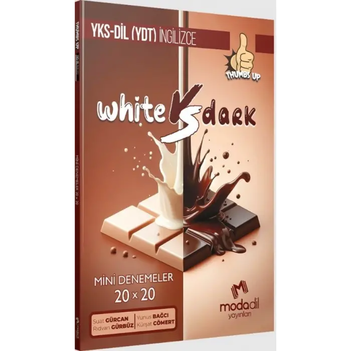 Modadil Yayınları YKS DİL Thumbs Up 20 x 20 Mini Deneme White VS Dark