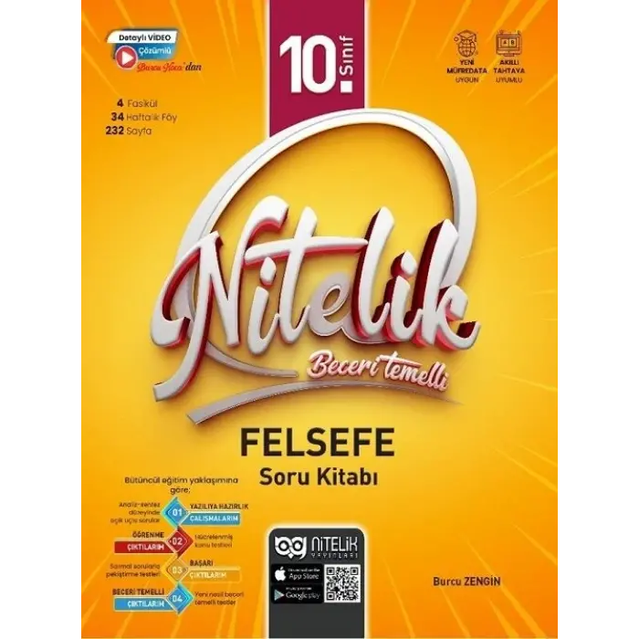 Nitelik Yayınları 10. Sınıf Felsefe Beceri Temelli Soru Kitabı