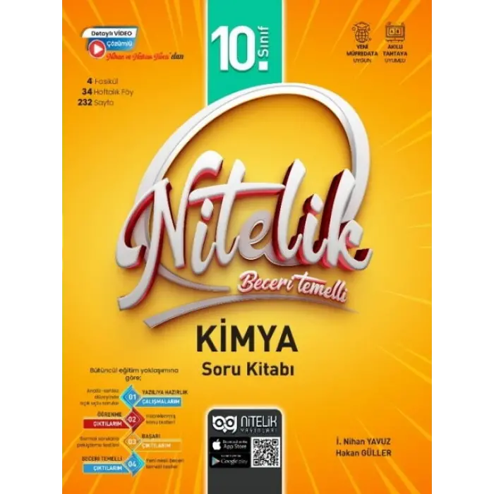 Nitelik Yayınları 10. Sınıf Kimya Beceri Temelli Soru Kitabı