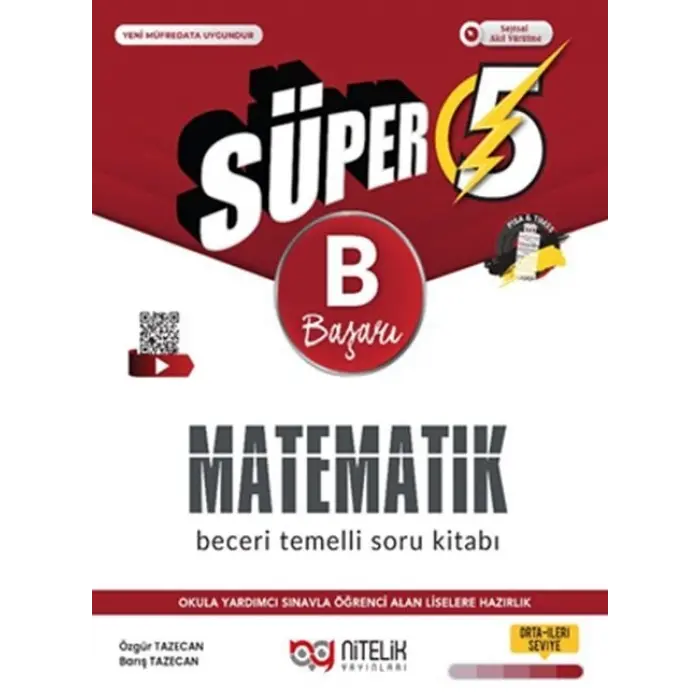 Nitelik Yayınları 5. Sınıf Matematik Süper B Beceri Temelli Soru Kitabı