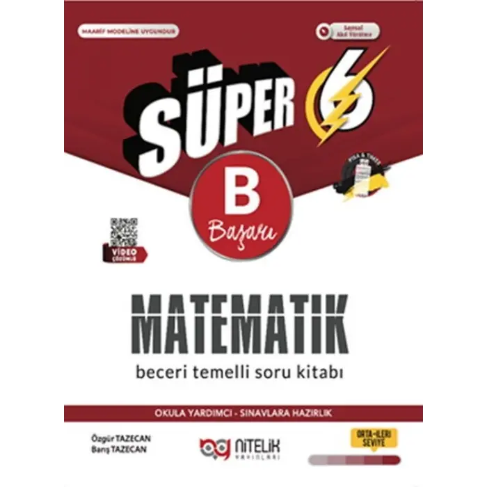 Nitelik Yayınları 6. Sınıf Matematik B Beceri Temelli Soru Kitabı