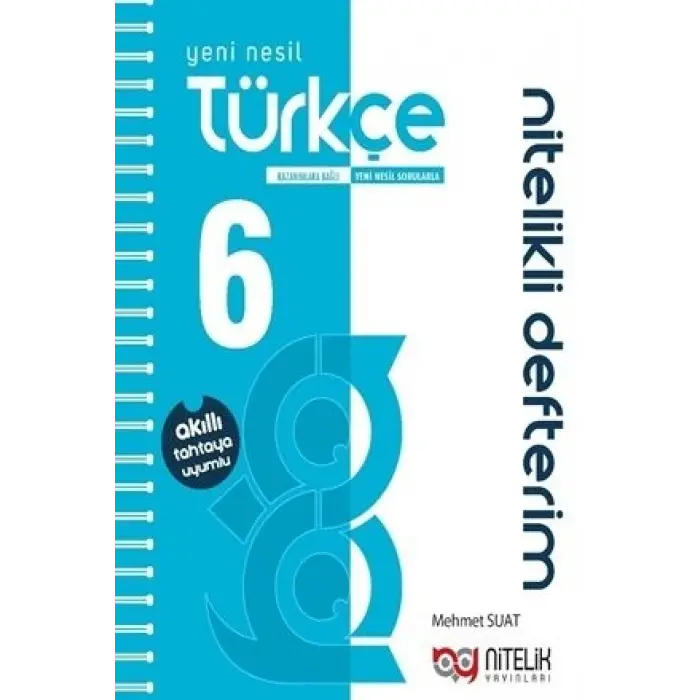 Nitelik Yayınları 6. Sınıf Türkçe Nitelikli Defterim