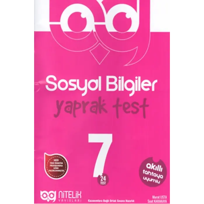 Nitelik Yayınları 7. Sınıf Sosyal Bilgiler Yaprak Test