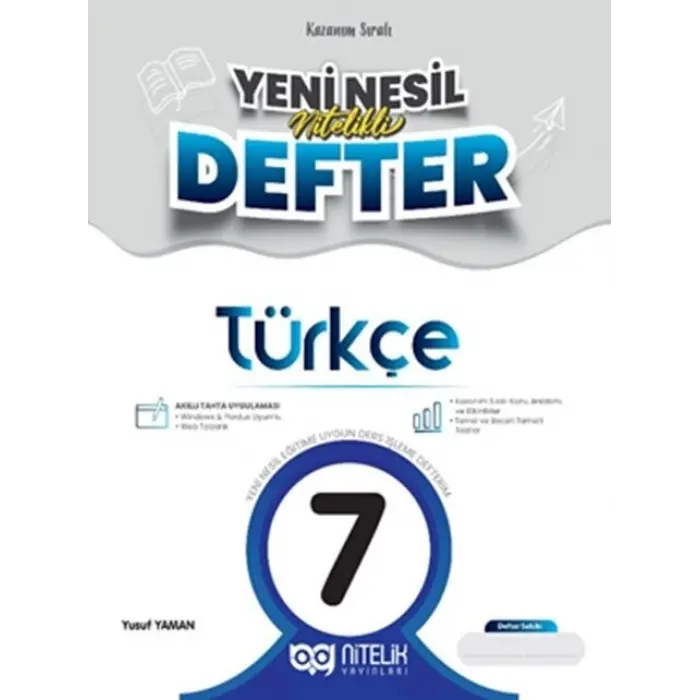 Nitelik Yayınları 7. Sınıf Türkçe Yeni Nesil Defter